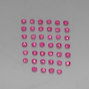 Ruby Gemstone in 1.8 mm Size for Sale, Ruby Stone in Pink Red Color