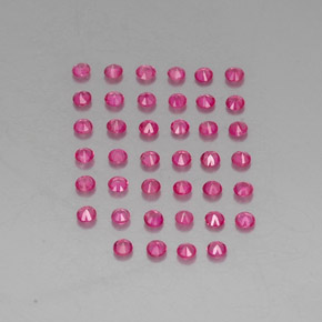 Ruby Gemstone in 1.7 mm Size for Sale, Ruby Stone in Pink Red Color