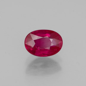 0.95 ct Red Ruby Stone, Natural Ruby in Oval Facet Shape for Sale