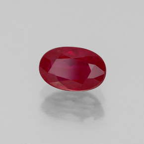 1.11 ct Red Ruby Stone, Natural Ruby in Oval Facet Shape for Sale