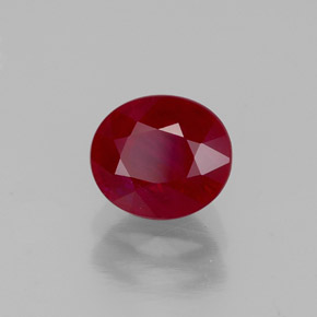 1.43 ct Red Ruby Stone, Natural Ruby in Oval Facet Shape for Sale