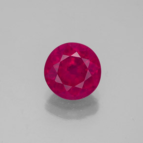1.75 ct Red Ruby Gemstone, Ruby Gem in Round Facet Shape for Sale.