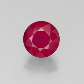 1.89 ct Red Ruby Gemstone, Ruby Gem in Round Facet Shape for Sale.