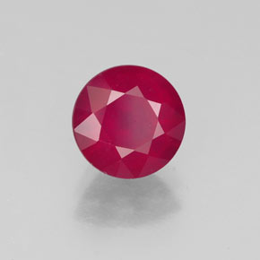 1.89 ct Red Ruby Stone, Natural Ruby in Round Facet Shape for Sale