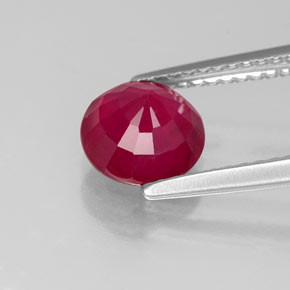 Ruby Gemstone in 7 mm (calibrated) Size for Sale, Ruby Stone in Violet Red Color