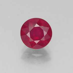 1.87 ct Red Ruby Gemstone, Ruby Gem in Round Facet Shape for Sale.