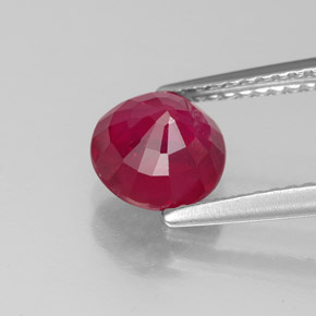 Ruby Gemstone in 7 mm (calibrated) Size for Sale, Ruby Stone in Violet Red Color
