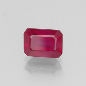 1.50 ct Red Ruby Stone, Natural Ruby in Octagon Facet Shape for Sale