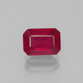 1.32 ct Red Ruby Gemstone, Ruby Gem in Octagon Facet Shape for Sale.