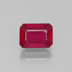 1.42 ct Red Ruby Gemstone, Ruby Gem in Octagon Facet Shape for Sale.