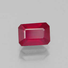 1.52 ct Red Ruby Stone, Natural Ruby in Octagon Facet Shape for Sale