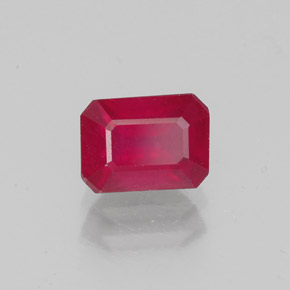 1.42 ct Red Ruby Stone, Natural Ruby in Octagon Facet Shape for Sale