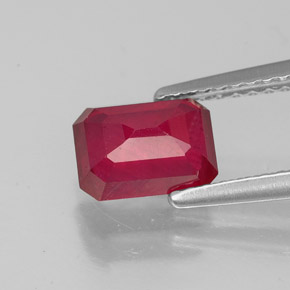 Ruby Gemstone in 7 x 5 mm (calibrated) Size for Sale, Ruby Stone in Pink Red Color