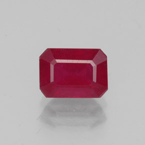 1.56 ct Red Ruby Gemstone, Ruby Gem in Octagon Facet Shape for Sale.