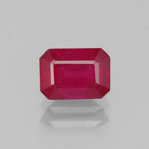 1.46 ct Red Ruby Gemstone, Ruby Gem in Octagon Facet Shape for Sale.