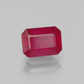 1.46 ct Red Ruby Stone, Natural Ruby in Octagon Facet Shape for Sale
