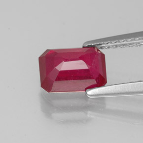 Ruby Gemstone in 7.2 x 5.2 mm Size for Sale, Ruby Stone in Pink Red Color