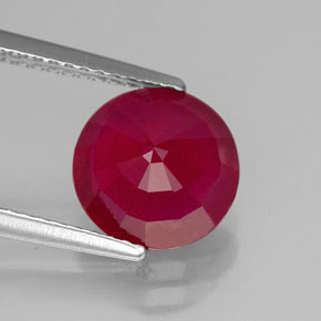 Ruby Gemstone in 9 mm (calibrated) Size for Sale, Ruby Stone in Pink Red Color