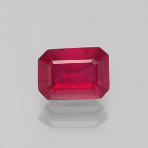 1.27 ct Red Ruby Gemstone, Ruby Gem in Octagon Facet Shape for Sale.