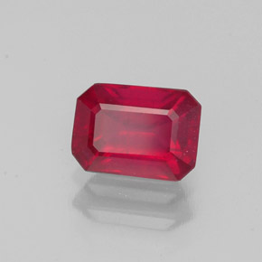 1.27 ct Red Ruby Stone, Natural Ruby in Octagon Facet Shape for Sale