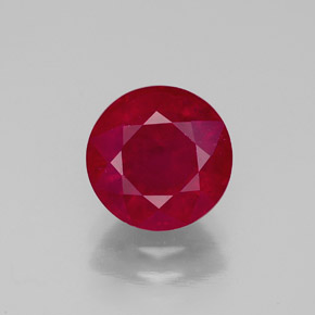2.58 ct Red Ruby Gemstone, Ruby Gem in Round Facet Shape for Sale.