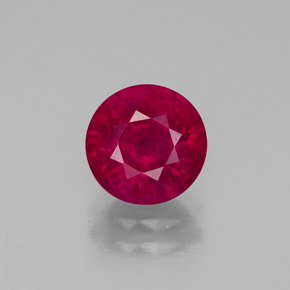1.87 ct Red Ruby Gemstone, Ruby Gem in Round Facet Shape for Sale.