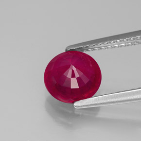 Ruby Gemstone in 7 mm (calibrated) Size for Sale, Ruby Stone in Pink Red Color