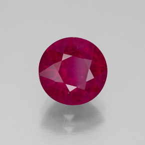 2.79 ct Red Ruby Stone, Natural Ruby in Round Facet Shape for Sale