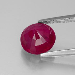 Ruby Gemstone in 8 mm (calibrated) Size for Sale, Ruby Stone in Violet Red Color