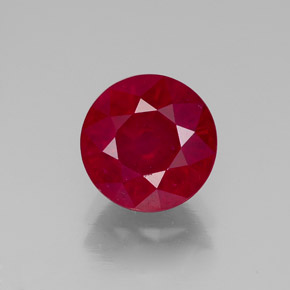 2.84 ct Red Ruby Gemstone, Ruby Gem in Round Facet Shape for Sale.