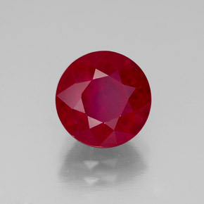 2.84 ct Red Ruby Stone, Natural Ruby in Round Facet Shape for Sale