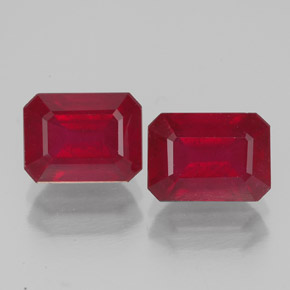 4.72 ct Red Ruby Gemstone, Ruby Gem in Octagon Facet Shape for Sale.