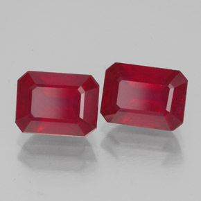 4.72 ct Red Ruby Stone, Natural Ruby in Octagon Facet Shape for Sale