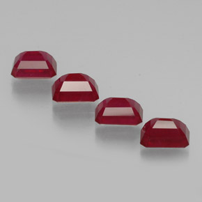 Ruby Gemstone in 7 x 5 mm (calibrated) Size for Sale, Ruby Stone in Pink Red Color