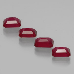 Ruby Gemstone in 7 x 5 mm (calibrated) Size for Sale, Ruby Stone in Pink Red Color