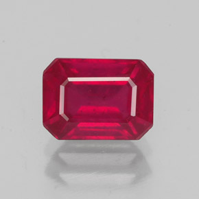 2.04 ct Red Ruby Gemstone, Ruby Gem in Octagon Facet Shape for Sale.