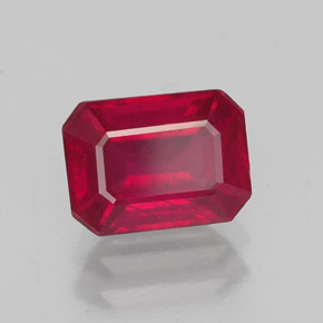 2.04 ct Red Ruby Stone, Natural Ruby in Octagon Facet Shape for Sale