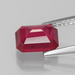Ruby Gemstone in 8 x 6 mm (calibrated) Size for Sale, Ruby Stone in Pink Red Color