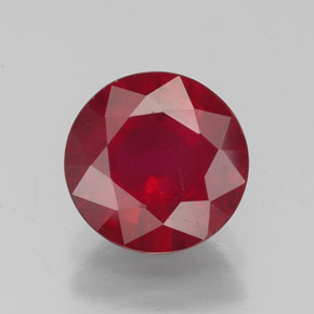 2.35 ct Red Ruby Gemstone, Ruby Gem in Round Facet Shape for Sale.
