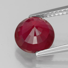 Ruby Gemstone in 8 mm (calibrated) Size for Sale, Ruby Stone in Pink Red Color