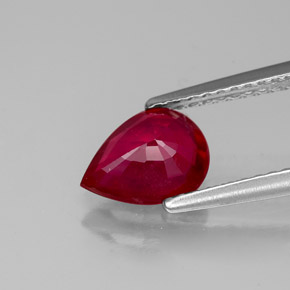 Ruby Gemstone in 8 x 6 mm (calibrated) Size for Sale, Ruby Stone in Pink Red Color