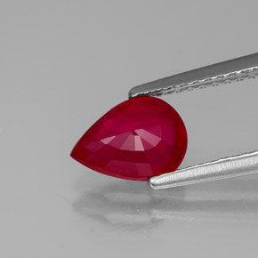 Ruby Gemstone in 8 x 6 mm (calibrated) Size for Sale, Ruby Stone in Pink Red Color