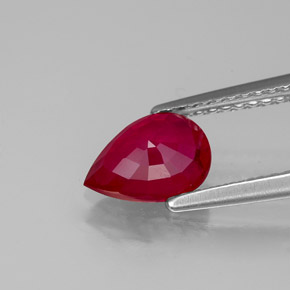 Ruby Gemstone in 8 x 6 mm (calibrated) Size for Sale, Ruby Stone in Pink Red Color