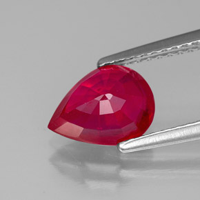 Ruby Gemstone in 8.9 x 6.8 mm Size for Sale, Ruby Stone in Violet Red Color