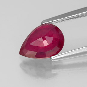Ruby Gemstone in 8 x 6 mm (calibrated) Size for Sale, Ruby Stone in Pink Red Color