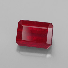 1.87 ct Red Ruby Stone, Natural Ruby in Octagon Facet Shape for Sale