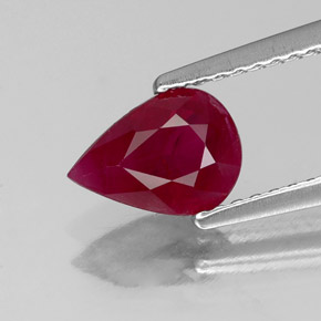 1.16 ct Red Ruby Gemstone, Ruby Gem in Pear Facet Shape for Sale.