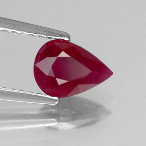 1.16 ct Red Ruby Stone, Natural Ruby in Pear Facet Shape for Sale