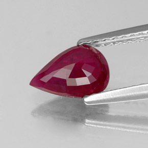 Ruby Gemstone in 7.9 x 5.7 mm Size for Sale, Ruby Stone in Pink Red Color