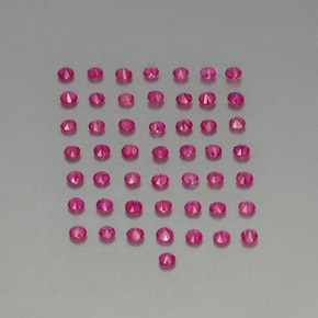 Ruby Gemstone in 1.7 mm Size for Sale, Ruby Stone in Violet Red Color
